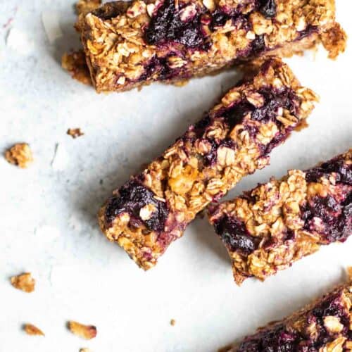 vegan berry oat bars