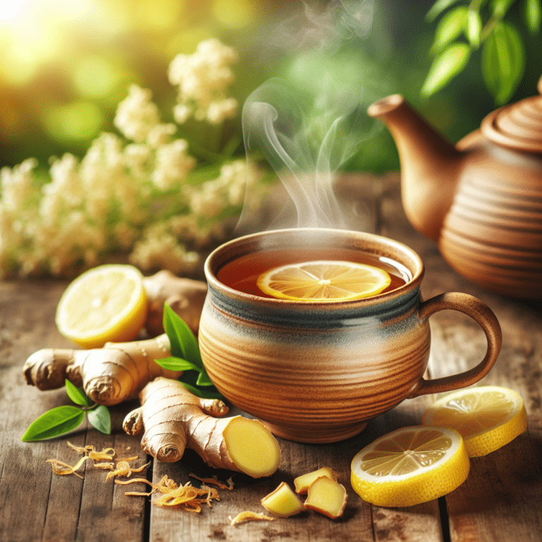 soothing ginger lemon tea for cold and flu relief