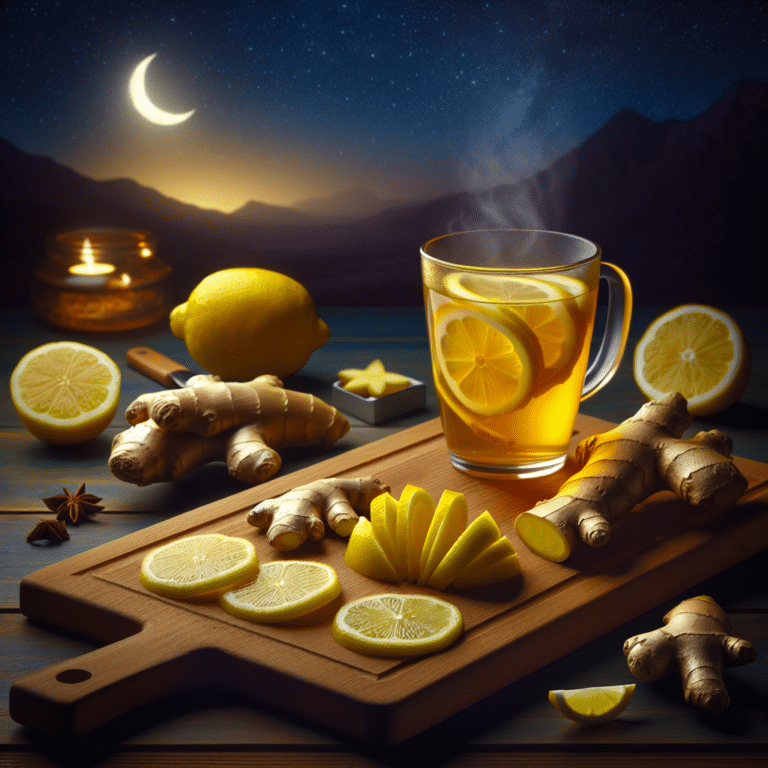 caffeine-free ginger lemon tea for a relaxing night