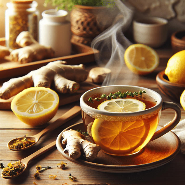 soothing ginger lemon tea for cold and flu relief