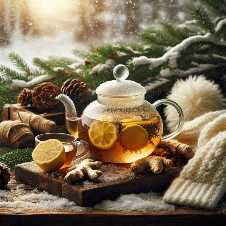 homemade ginger lemon tea for winter wellness