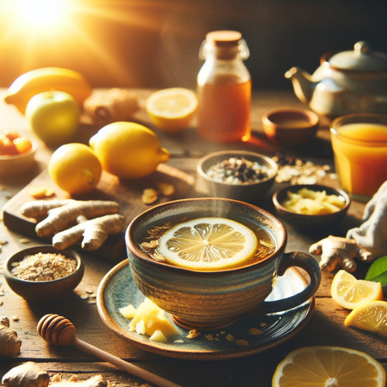 supercharge your day with homemade ginger lemon tea.