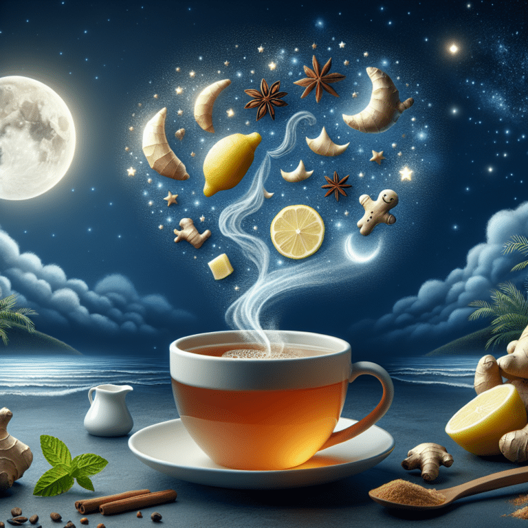 caffeine-free ginger lemon tea for a relaxing night