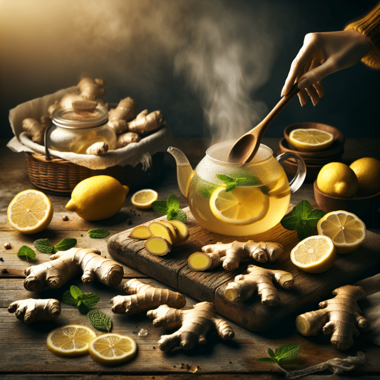homemade ginger lemon tea for winter wellness