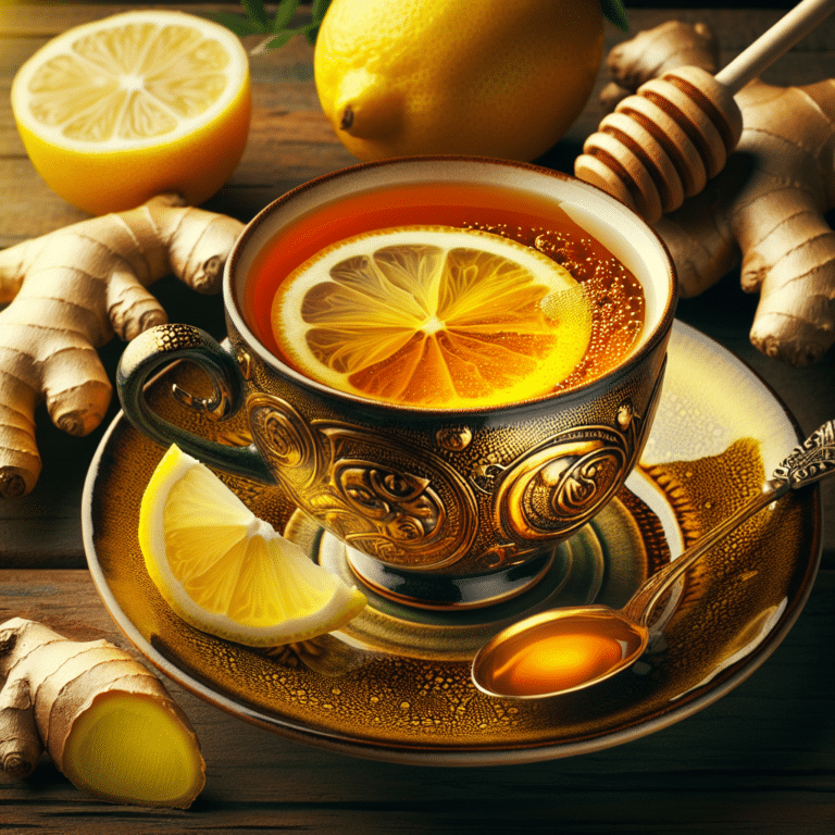 invigorating ginger lemon tea with honey