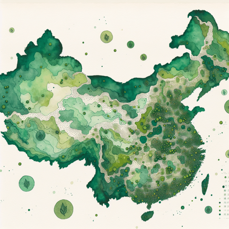 regional differences in green tea production in China