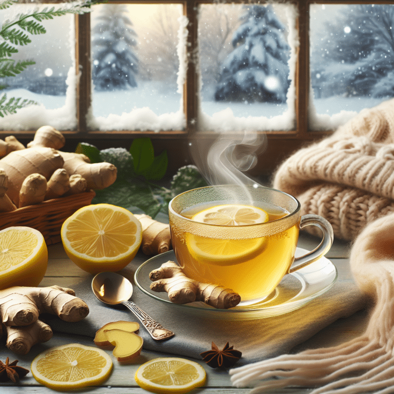 homemade ginger lemon tea for winter wellness